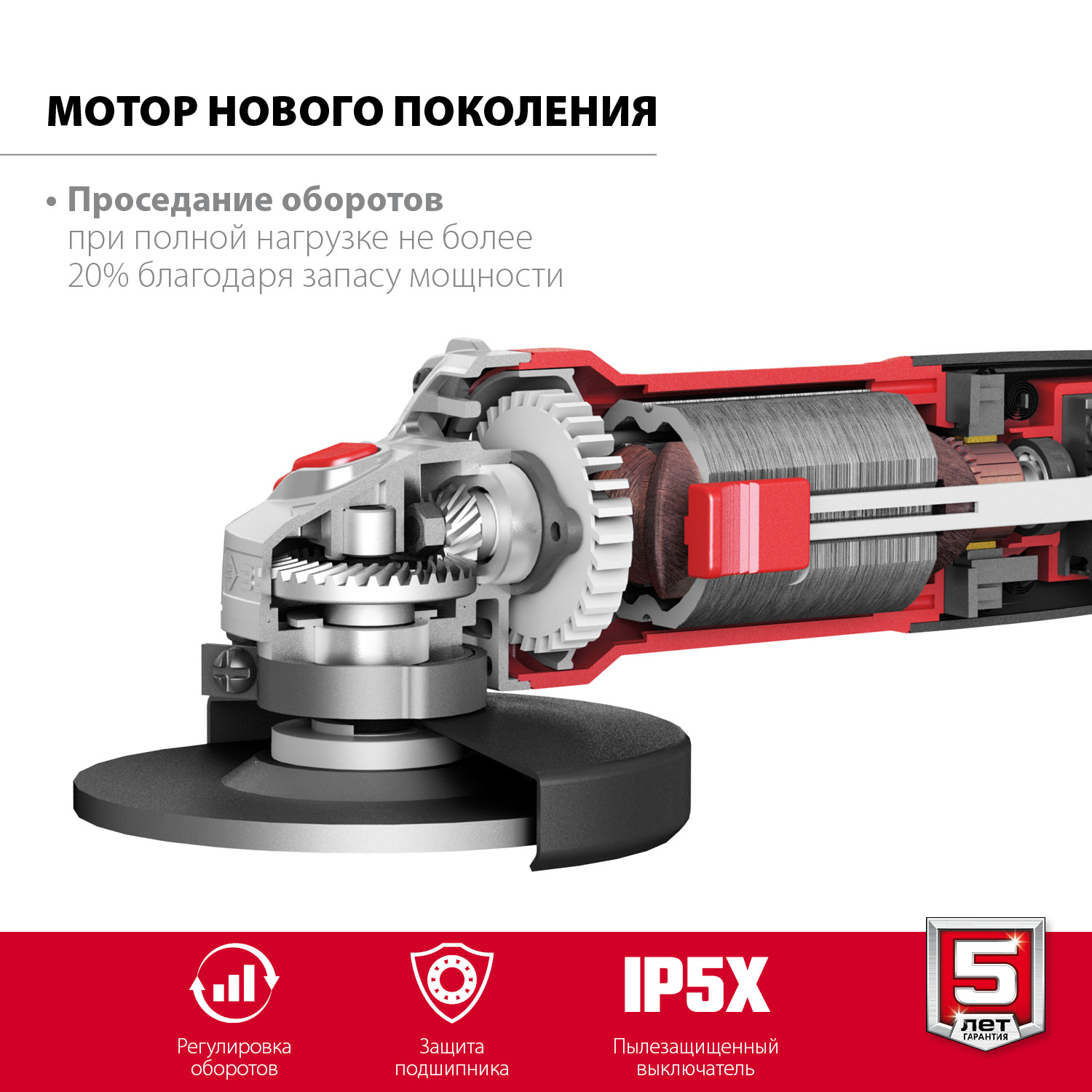 УШМ (Болгарка) с регулировкой оборотов, 125 мм, компакт УШМ-125-1105 ЭТ