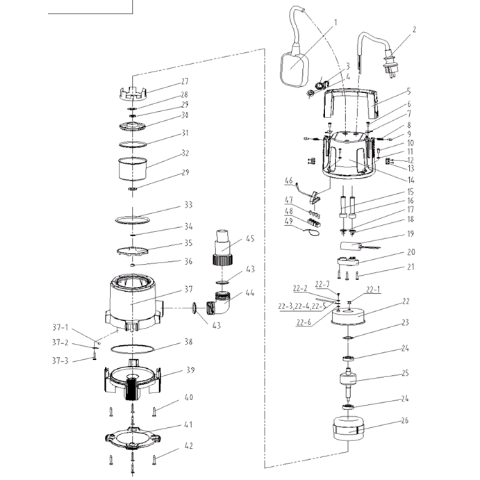 Насос дренажный НПГ-Т3-750