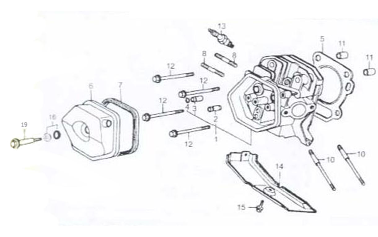 ЗАПЧАСТИ ДЛЯ ГЕНЕРАТОРА БЕНЗИНОВОГО ELITECH СГБ 9500Е (ГОЛОВКА ЦИЛИНДРА)