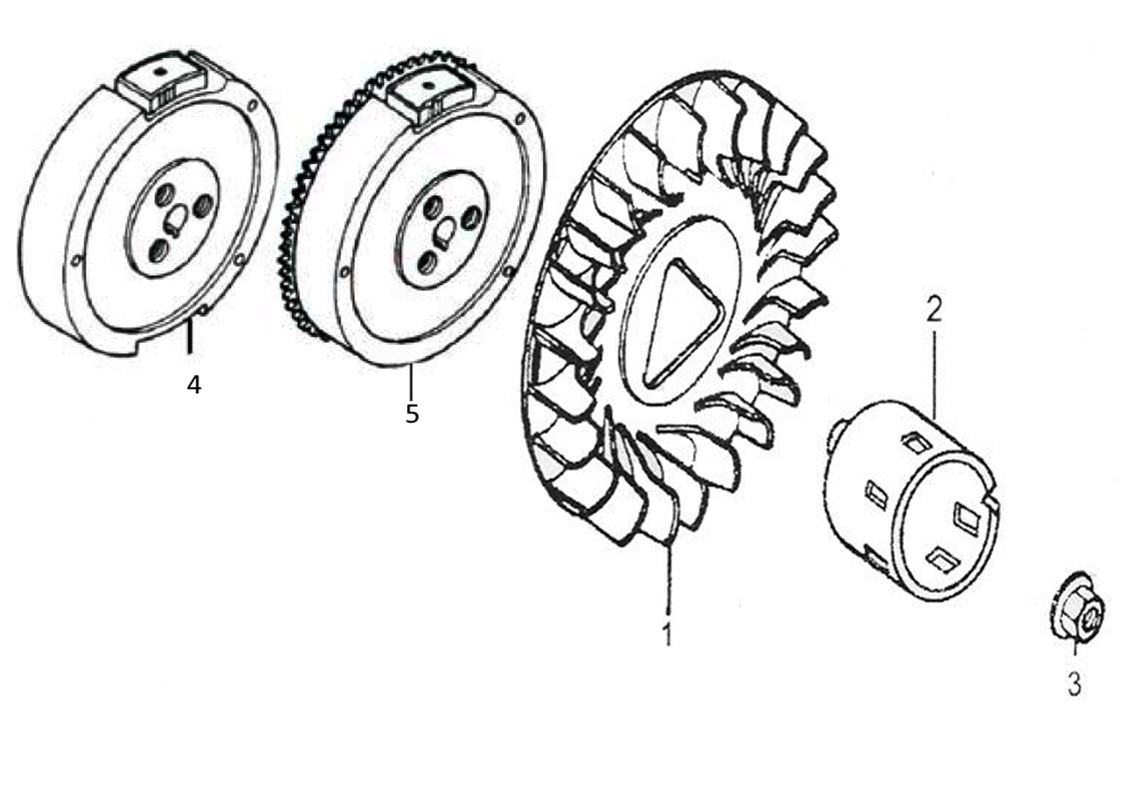 ЗАПЧАСТИ ДЛЯ ГЕНЕРАТОРА БЕНЗИНОВОГО ELITECH СГБ 9500Е (МАХОВИК)