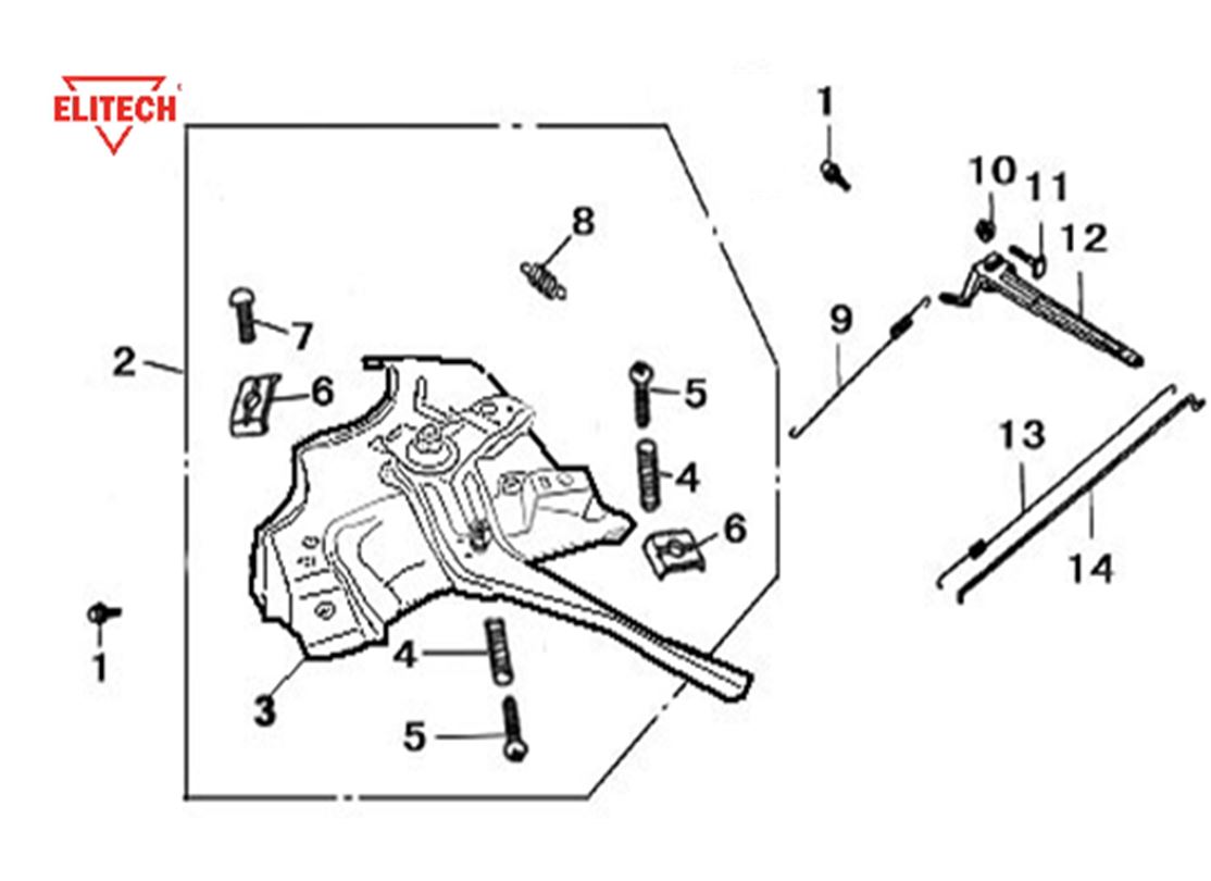 ЗАПЧАСТИ ДЛЯ МОТОПОМПЫ БЕНЗИНОВОЙ ELITECH МБ 1600 Д 10 (РЕГУЛЯТОР ОБОРОТОВ)