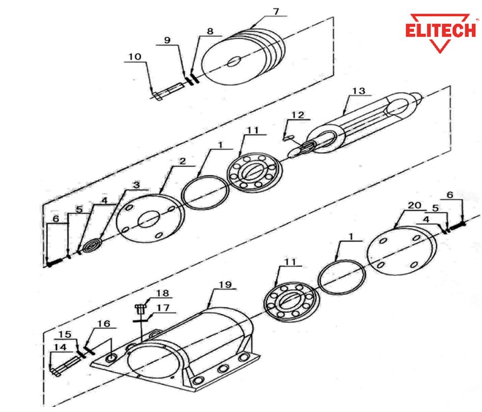 ЗАПЧАСТИ ДЛЯ ВИБРОПЛИТЫ БЕНЗИНОВОЙ ELITECH ПВТ 90БВЛ (ВИБРАТОР)