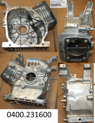 Картер-цилиндр двиг.R200L в сборе d68-H95 11310-Z040710: КБ60.