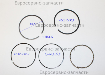 Кольца поршневые, комплект 154.0210.001.00.00 КБ 4 (Е1603.001.00)