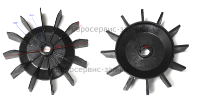 Крыльчатка. GP-VFL-100L -037. КПМ 360/100 2019. СМ.0701.056300