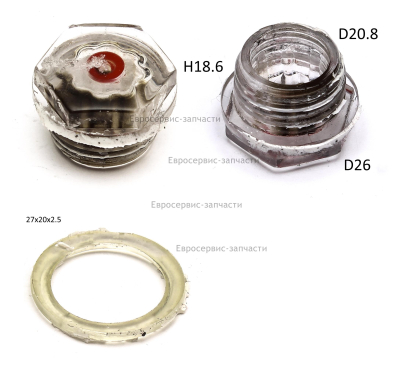 Глазок уровня масла в сборе. GPV-2065B-015. КПР 50-100/400/2.2