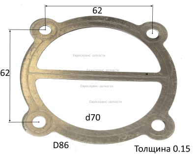 Прокладка клапанной плиты алиминиевая. GPV-2065B-029. КПР 50-100/400/2.2