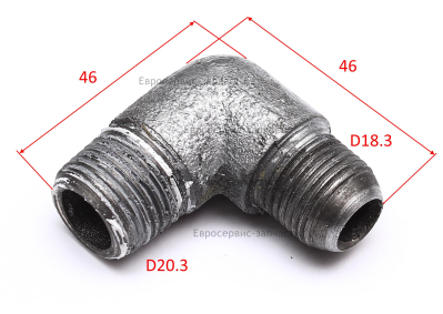 Фитинг угольник. GPV-2065B-035. КПР 50-100/400/2.2