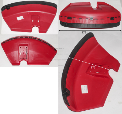 Кожух защитный лески в сборе красный Т 43, Т 52 (см. 0802.175220