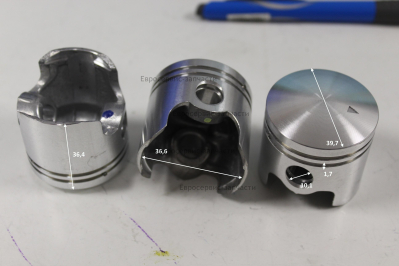 Поршень, D40х10, кольца 2х1,5. 1E40F-5A-2. БТ 43.