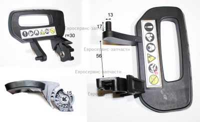 Ручка тормоза. HJ-36-LJ-046. Е1611.001.00