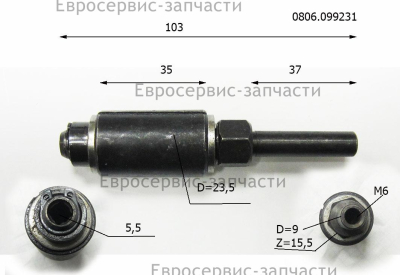 Шпиндель крепления шпули сборе A01114 ЭТ 800