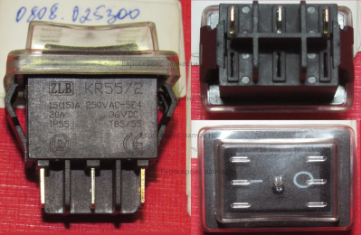 Выключатель влагозащищённый, 220В 15А, без фиксации, 2 положения ,PR8042-545201,ИВС 2400