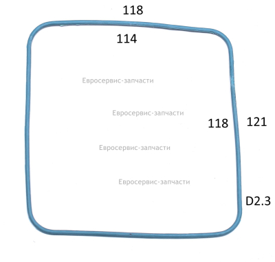 Прокладка отсека аккумулятора, 118х118х2.3. ОСА 18/15 Е1606.001.00