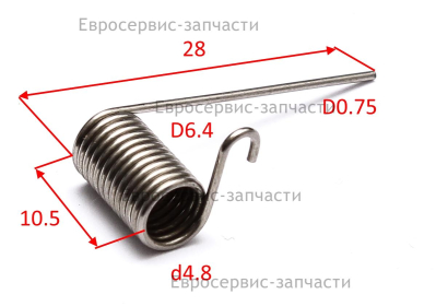 Пружина торсионная. ОСА 18/15 Е1606.001.00