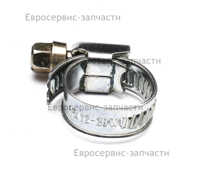 Хомут червячный ленточный, 12-20, 9мм. DIN 3017-1. ТП 40Д
