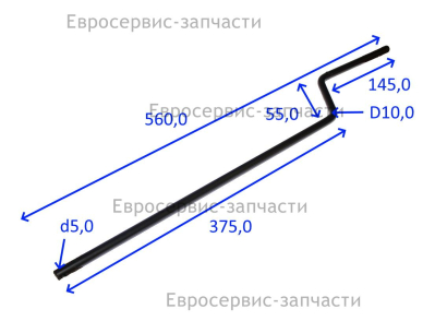 Рычаг поворота желоба верхний