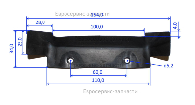 Накладка козырька желоба