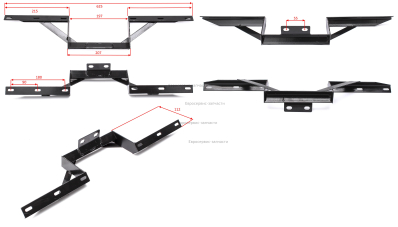 Крепёж крыльев задний. КБ 700