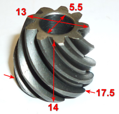 Малое зубчатое колесо для УШМ-125/1200Э,150/1400Э(21) Ресанта AND