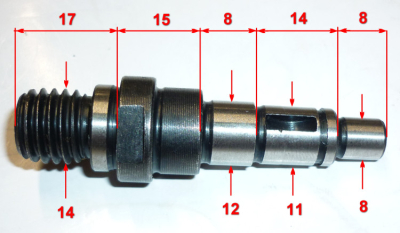 Выходной вал для УШМ-125/1100, 125/1100Э(5) Ресанта AND
