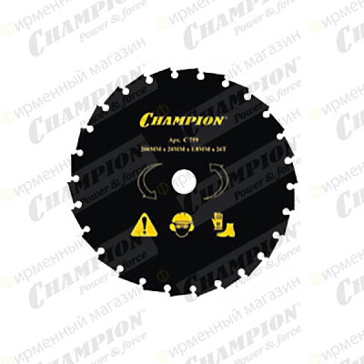 Нож Champion с  долотообразными зубцами 26/200/20