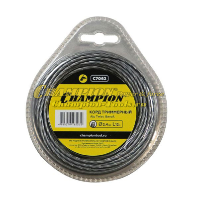 Корд трим.CHAMPION  Alu Twist 2.4мм*12м (витой)