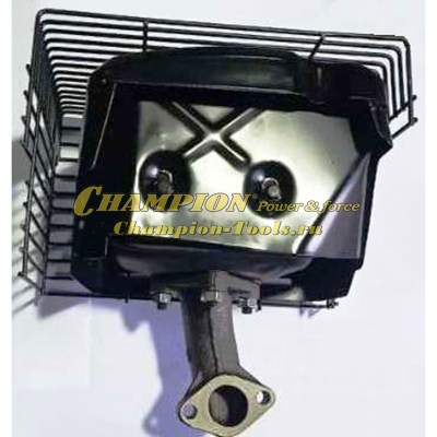 Глушитель G390-460H CH1211E STT1170Е ST1170Е ST1376E с кожухом, коллектором, решеткой