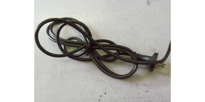 Шнур сетевой пласт. 2x0,75мм 2м #F