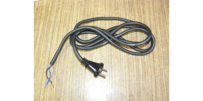 Шнур сетевой резин. 2x1,5мм 2м #F