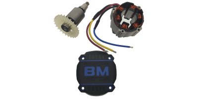 Двигатель бесщеточный 20В с шестерней в сборе V000-002-365 для гайговертов GB-250, GVB-250-22