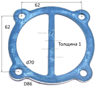 Прокладка головки цилиндра. GPV-2065B-030. КПР 50-100/400/2.2