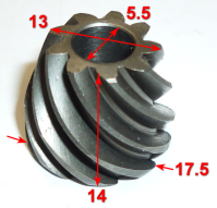 Малое зубчатое колесо для УШМ-125/1200Э,150/1400Э(21) Ресанта AND