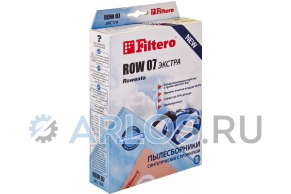 Пылесборник FILTERO ROW 07 (4) Экстра для пылесосов Rowenta